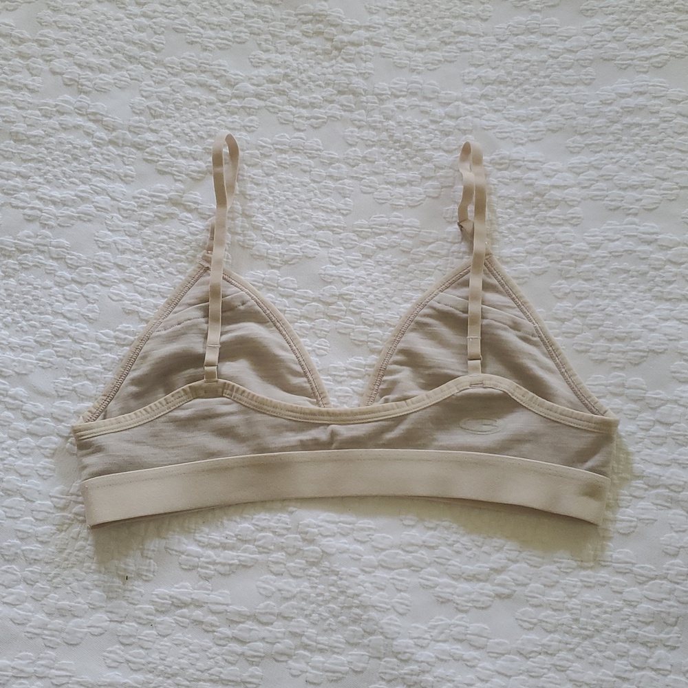 ICEBREAKER MERINO WOOL BLEND SIREN BRALETTE IN FAWN HEATHER, SZ:MEDIUM - Picture 5 of 6